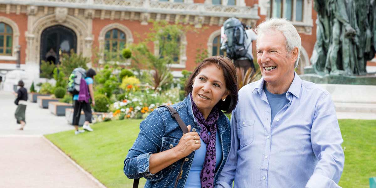 A couple enjoying their time in Calais
