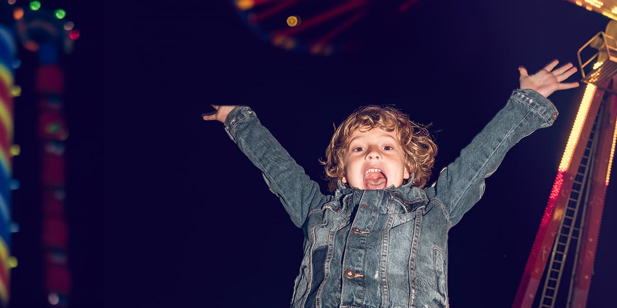 Kid on family attractions with DFDS