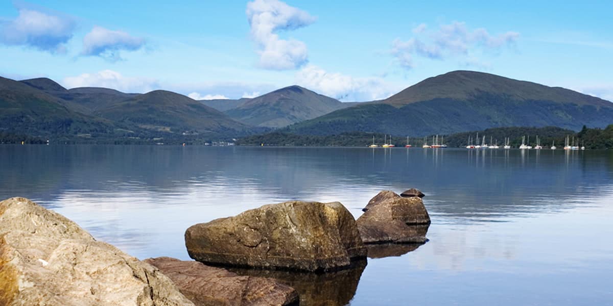Loch lomond with lake view