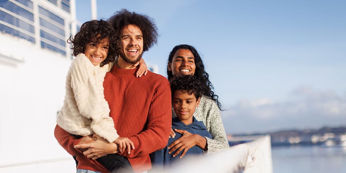 Family on deck