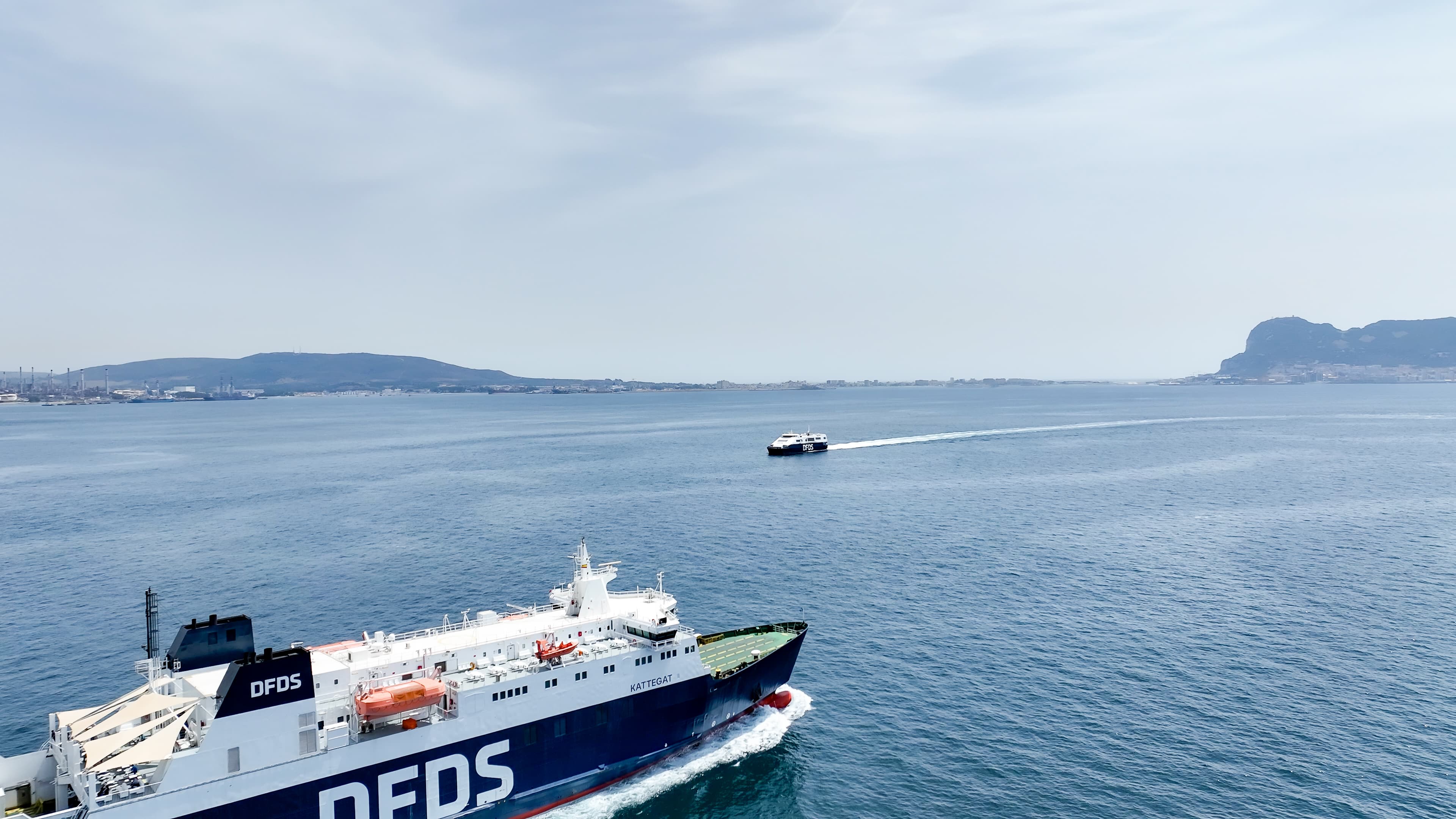 DFDS vessel Ceuta is on full sea