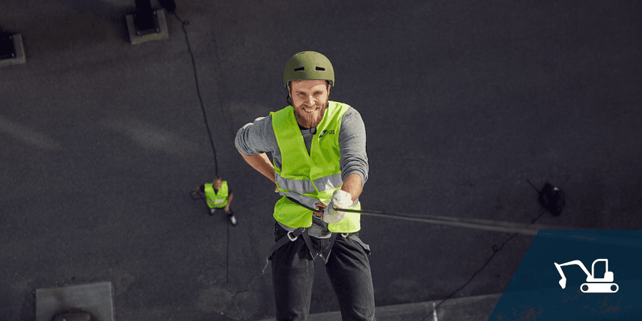 DFDS logistics construction employee smiling