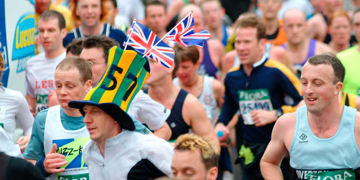 Runners during annual London Marathon