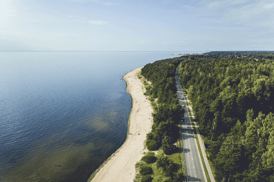 Coastal road in Baltics