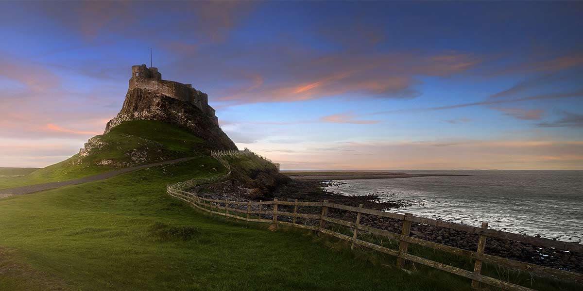 Landscape of Lindisfarne in the North of England